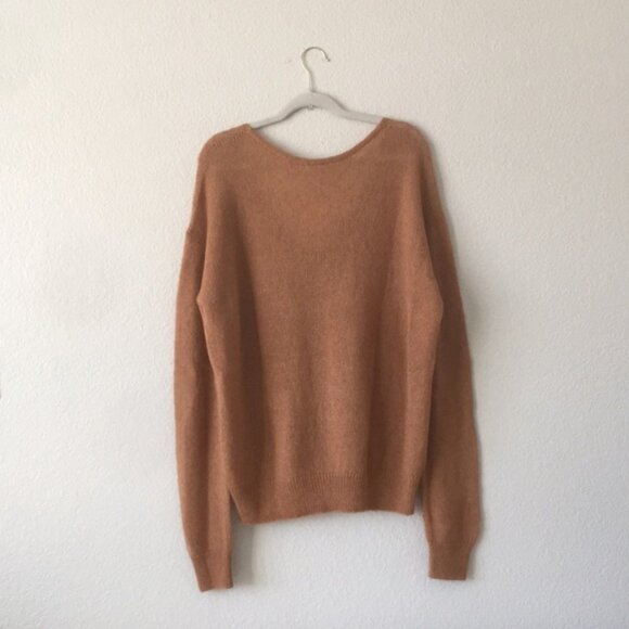 Free People Gossamer Vneck Sweater Terracotta Large - Picture 14 of 15